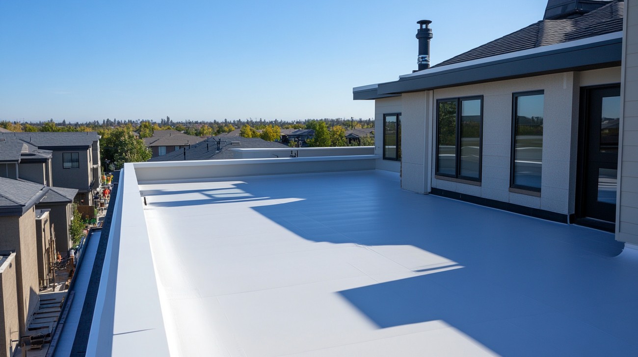 PVC commercial roofing system - chemical-resistant membrane for commercial buildings